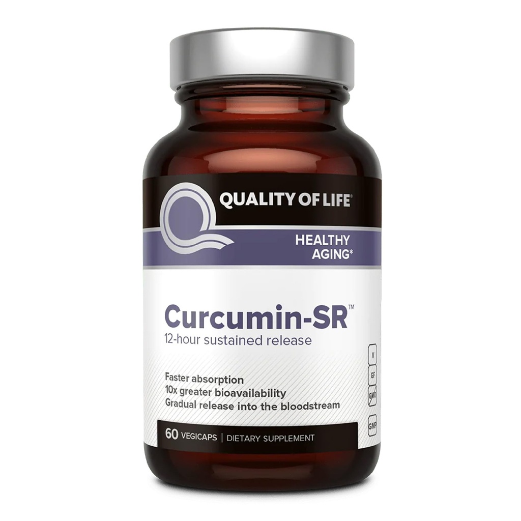 Calidad de Vida Curcumin-SR - Envejecimiento saludable, Apoyo a la Inflamación - 60 Vegicaps