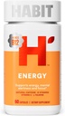 Suplemento Habit Energy (60 cápsulas) - Nuevo Look, soporta Energía, Alerta y Focus, Caffeine Natural, Vitaminas B & C, Green Tea Extract, Vegan, Non-GMO (1 Pack)