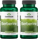 Swanson Berberine - Estándarizado 97% Berberine HCl- 400mg Cada - 60 cápsulas 2 botellas