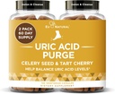 ¡Purge! Uric Acid Flush – Comer " Beber lo que quieras – Detox y Limpiar con Celery Seed Extract, Tart Cherry " Chanca Piedra para un soporte conjunto eficaz " Movilidad activa: 120 cápsulas veganos suaves