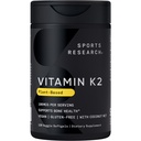 Investigación deportiva Vitamina K2 como MK-7 100mcg con aceite de MCT de coco - 120 Veggie Softgels (4 mes de suministro) Certified Vegan, No GMO Verified, Gluten &amp; Soy Free