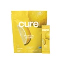 Cure Hydration ¦ Plant-Based Electrolyte Drink Mix Silencio No Añadido Azúcar Silencioso FSA &amp; HSA Silencioso Polvo de Alivio de Dehidratación Hecho con Agua de Coco Silencio No-GMO Silencio Vegan Silencioso Pouch of 14 Packets - Lemonade