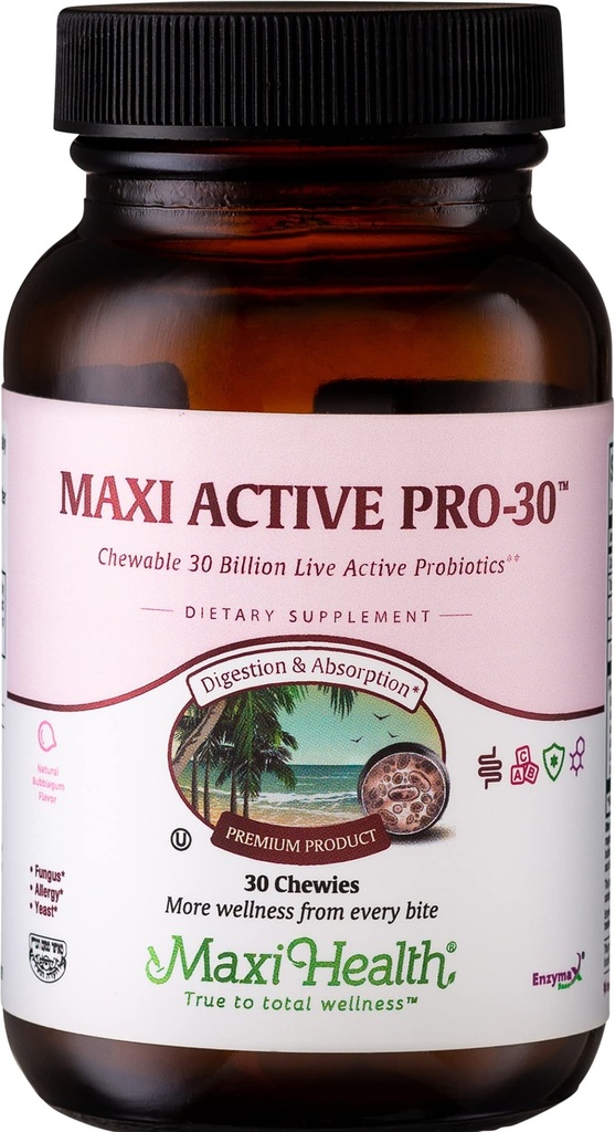 Maxi Active Pro-30TM Chewable Tablets Children Friendly Bubble Gum Flavor