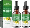 Mullein Drops for Lungs,Mullein Leaf Extract - Soporte Lung Cleanse - Suplemento Natural Orgánico para Adultos, Tincture Drops ← Non-GMO, Vegetarian Healthy Lifestyle-(2Pack)