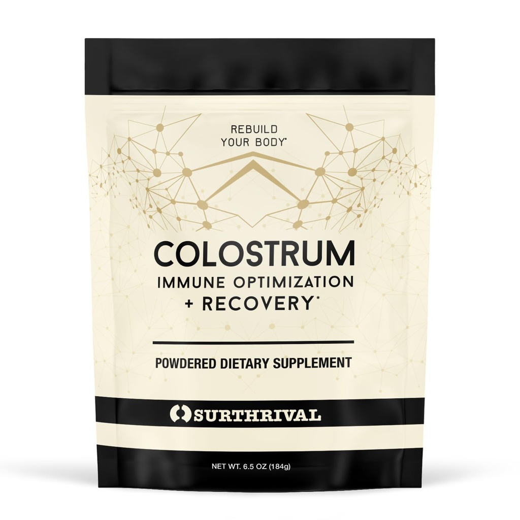 Surthrival: Colostrum Powder (6.5oz), Immune Optimization " Recovery, Powdered Dietary Supplement, Gut Health, Immune Support, Keto Friendly