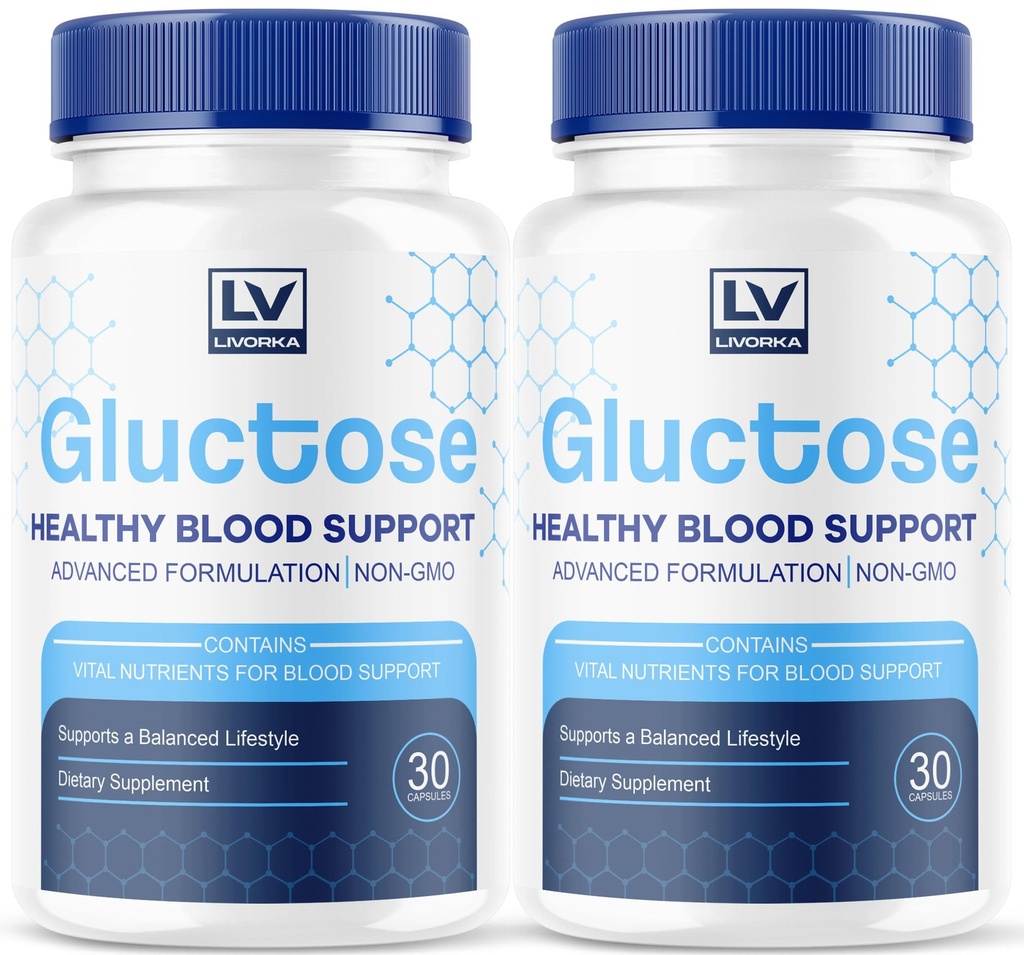 (2 Pack) Gluctose Advanced Blood Support, Gluctose, Gluctose - Advanced Blood Support Supplement, Gluctose Supplement Support Capsules - All Natural Formula, 60 cápsulas para 2 meses