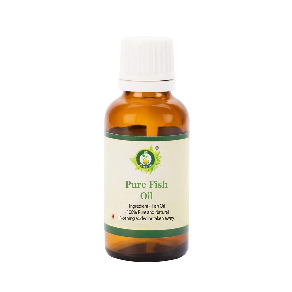 Petróleo de pescado ¦ Cod Liver Fish Petróleo para la piel ¦ Moisturizes Skin ¦ Nourishes Skin  durable Anti-Aging ¦ Fights Acne Silencio para el cabello Silencio para el crecimiento del cabello ¦ Prevents Hair Pérdida Silencio para los ojos Silencio 30ml Silencio 1.01oz por R V Essential