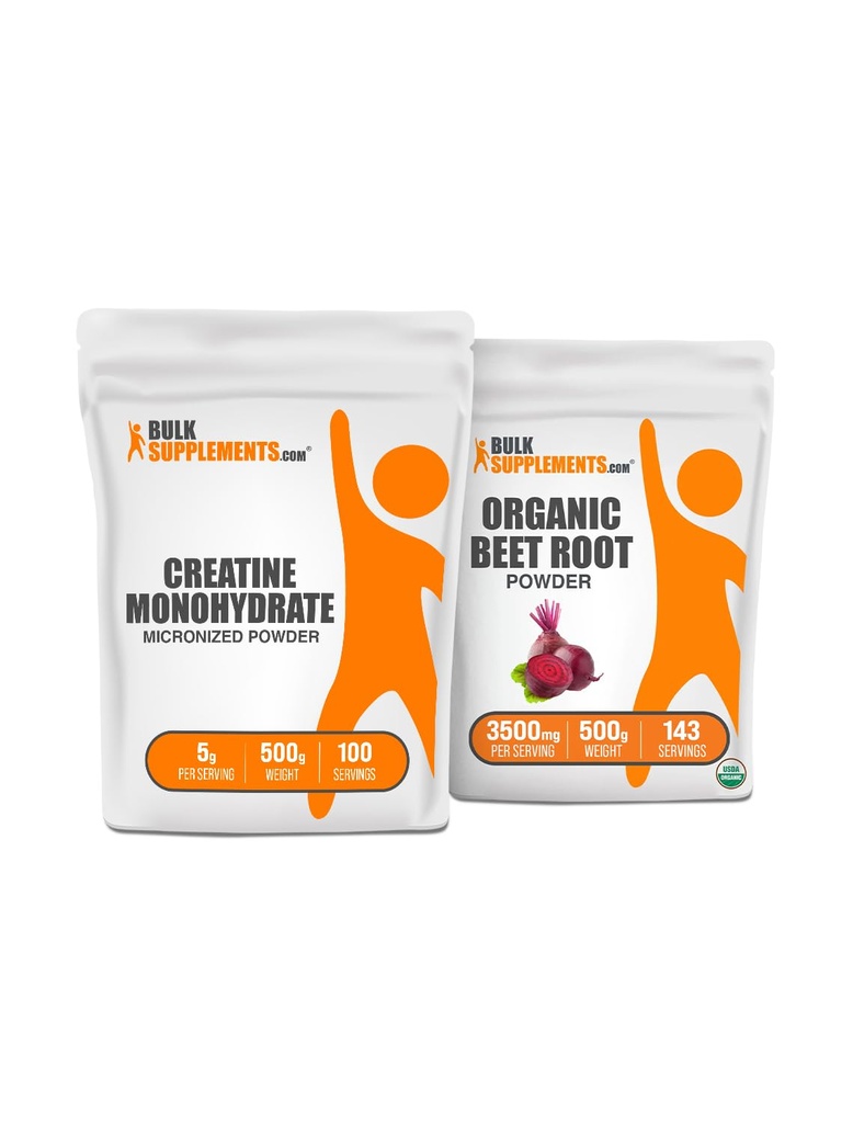 BulkSupplements Creatine + Funda de remo orgánica 500g Bundle