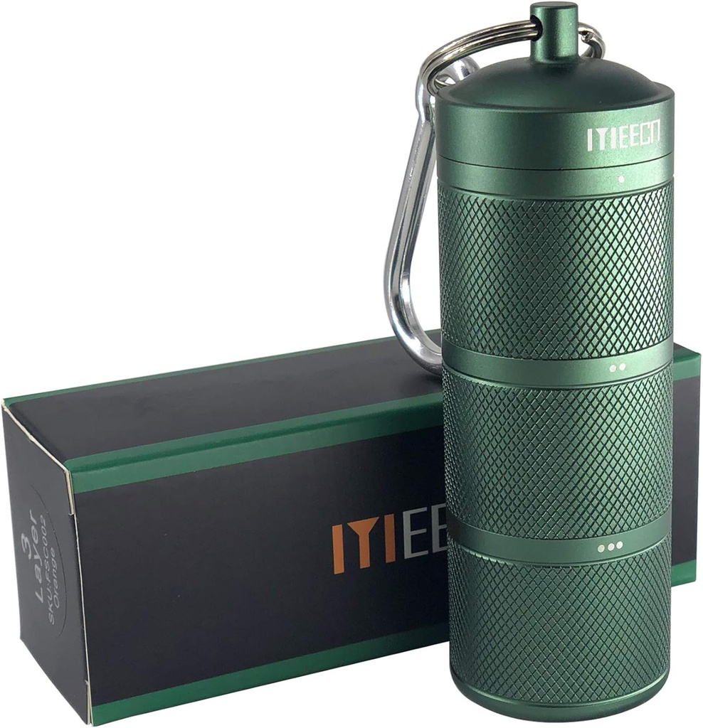 Three Layer Large Pill Organizer, Aluminium, Metal Dispensers, Waterproof, Can Store Pills Cualquier medida, Vitaminas, Cod Liver Oil, Suplementos y Medicación (Green)