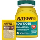 Bayer Aspirin 81mg Enteric Coated Tablets 300ct y 2 Count Travel Pack of Genuine Aspirin 325mg Coated Tablets