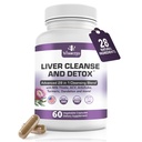 Liver Cleanse Detox &amp; Repair Fatty Liver Supplements 28-in-1 Advanced Herbal Liver Health Supplement Formula - Milk Thistle Silymarin, Artichoke Extract, Dandelion & Apple Cider Vinegar - 60 pastillas