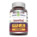 Fórmulas increíbles Inositol 1000mg Suplemento TENIDO Tablets TENIDO NO-GMO TENIDO Gluten-Free TEN Made in USA (1 Pack, 60 Cuenta)