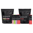 Sports Research Hydrate Electrolytes Combo Pack - Sin azúcar &amp; naturalmente saboreado con vitaminas, minerales y agua de coco - Soporta hidratación - 32 Packets - Cherry Pomegranate Dominant Flavor