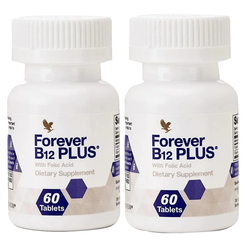 Forever Living - B12 Plus - Vitaminas B Esenciales para la Energía, Apoyo Inmunitario y Salud Celular Roja - Vegan, Vegetariano y Libre de gluten - 120 Tablets