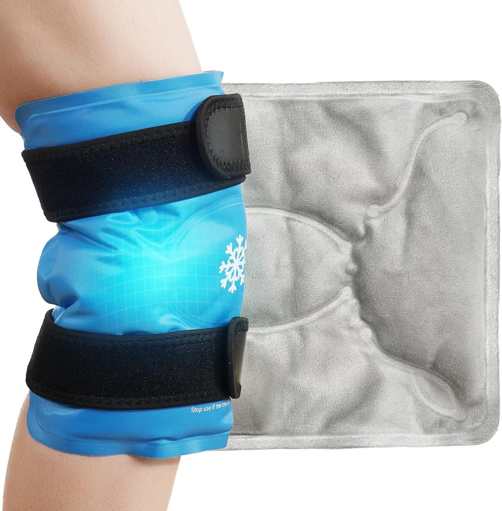 Paquete de hielo para el alivio del dolor de rodilla, tejido reutilizable de gel para lesiones de la pierna, hinchazón, cirugía de sustitución de rodillas, terapia de compresión fría para la artritis, tejido menisco, lesiones deportivas