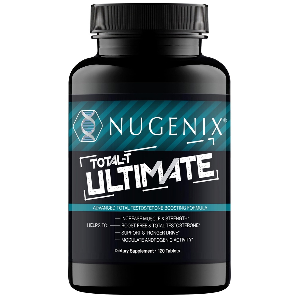 Nugenix Total-T Ultimate - Advanced Free and Total Testosterone Booster para Hombre - 120 Tablets