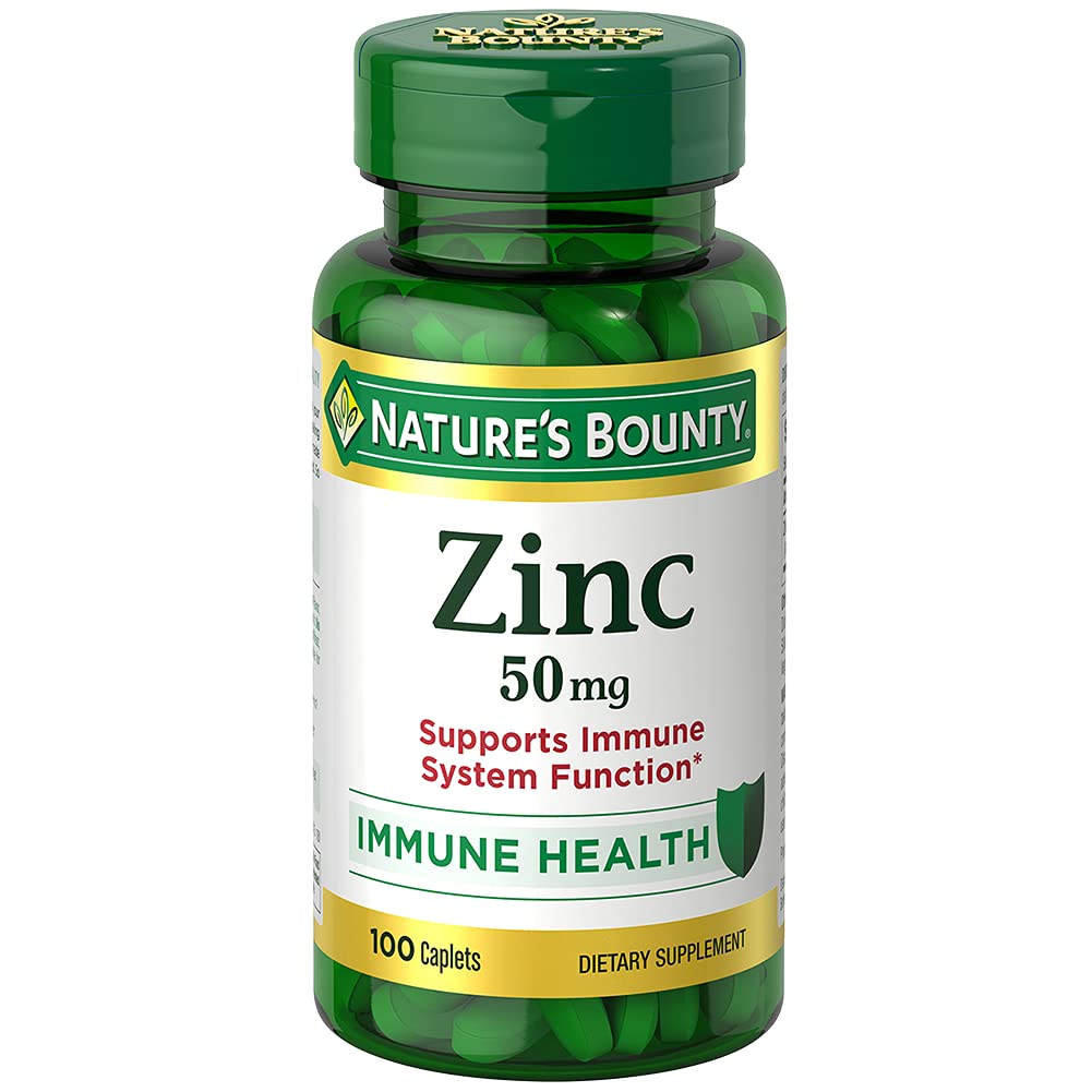 Bounty Zinc 50 mg cápsulas, desarmado, 100 cuenta, paquete de 2