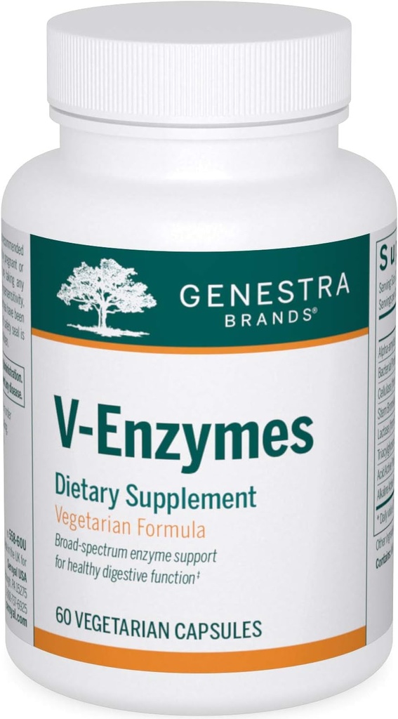 Genestra Brands V-Enzymes ANTE Vegan Digestive Support to Help Lactose Digestion ¦ 60 Capsules