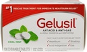 Gelusil Antacid " Anti Gas Tablets for Heartburn Relief, Acid Reflux, Bloating and Gas, Cool Mint - 100ct Blister Pack