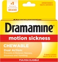 Dramamine Chewable, Motion Sickness Relief, Orange Flavor, 8 Conde