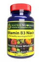 Vitamina B3 NIACIN - Soporte digestivo, cardíaco e inmunitario! - 100% orgánico - Mejorar también la función cerebral, la energía y reducir el estrés - Tablas vegas (60ct)