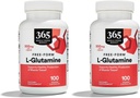 Mercado completo de alimentos, L Glutamine 500Mg Veggie Caps, 100 Cuenta (Pack of 2)