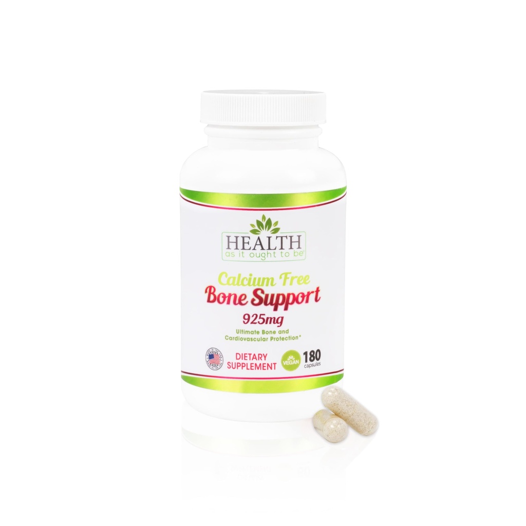 Salud Como Ought Ser Calcium Free Bone Support Suplemento  Ultimate Bone and Cardiovascular Protection Silencio 180 Capsules