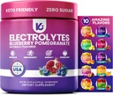 Keppi Electrolytes Powder – Blueberry Pomegranate Flavor 50 Servings – No Sugar Hydration Supplement with Potassium, Magnesium, Sodium – Keto, Vegan, Fasting-Friendly, Zero Calorie Bebida electrolítica