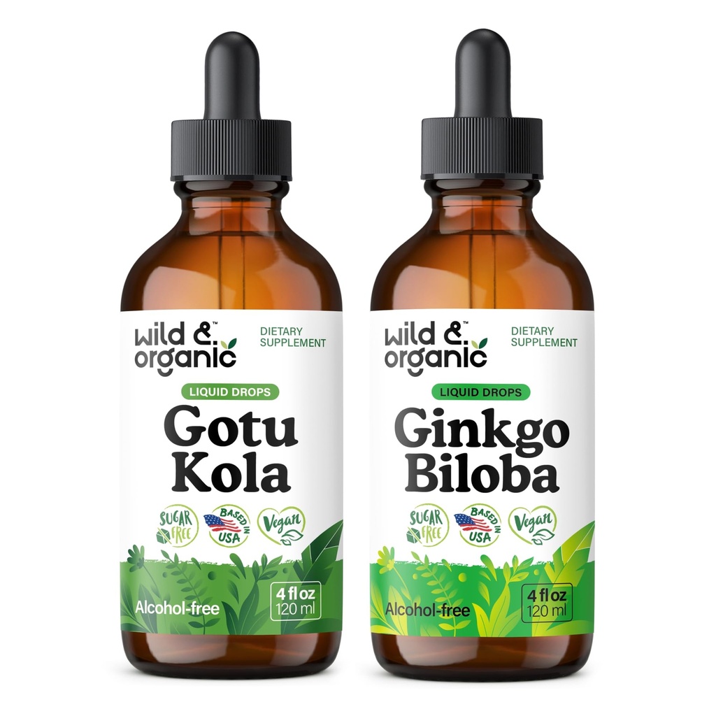 Wild &amp; Organic Gotu Kola Tincture 4 fl oz > Ginkgo Biloba Tincture 4 fl oz