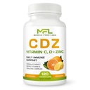 TENIDO C D Z TENIDO Vitamina C, 1000mg TENIDO Vitamina D3, 125mcg TENIDO Zinc, 25mg ANTERITO NO GMO &amp; Gluten Gratis TEN 120 Capsules Vegetarianos ANTE 120 Servimientos
