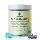 EAA Gummies 120 Gummies (Blueberry), 9000 mg Aminoácidos esenciales - Todos los 9 Aminos esenciales (EAA) y todos los Aminos ramificados (BCAAs), No GMO, Gluten Free, Vegetarian Friendly