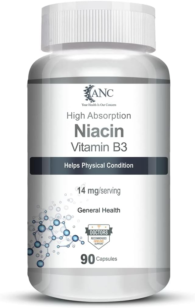 Vitamin B3 for Vascularity & Increase Energy 90 Veg Capsules