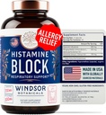 Bloqueador de histamina para las alergias - Quercetina, Nettle Flavonoids Natural Antihistamine Tablets - Alivio de la alergia Suplementos " Antihistamínicos para adultos - 60 cápsulas de bloqueo de histamina vegano