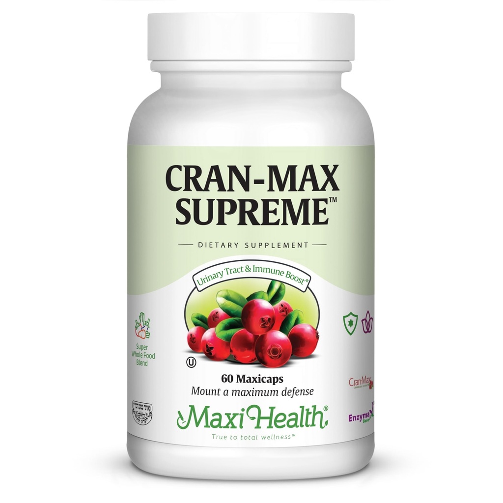 Maxi-Health CranMax suplemento de arándano Supremo cápsulas - Urinary Tract and Immune Support - 60 cuenta - 1 mes de suministro