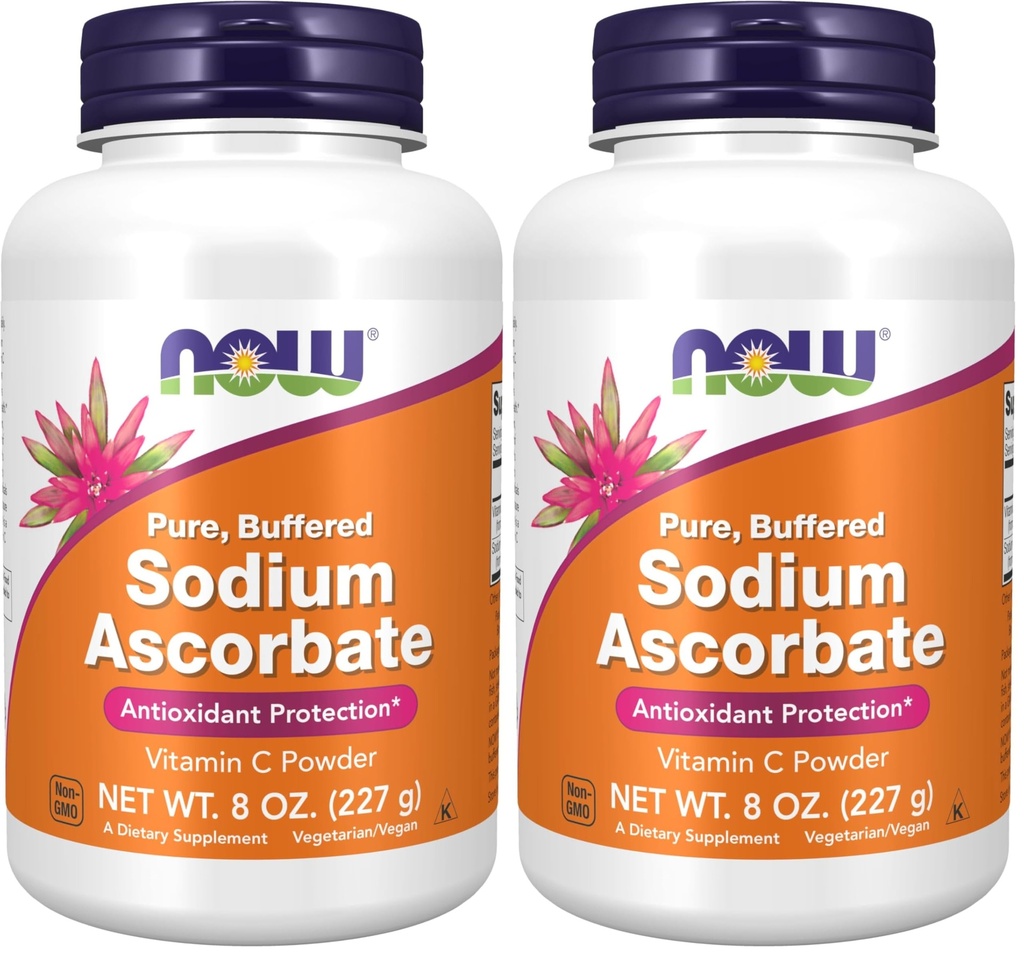 AHORA Suplementos, Sodium Ascorbate Powder, Buffered, Antioxidant Protection*, 8-Ounce (Pack of 2)