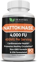 Puro 4,000 FU Nattokinase Suplemento Silencio 400mg Authentic Japonés Natto Extracto Silencio para Cardiovascular & Heart Health, Blood Circulation ¦ Ayuda Mantener la sangre saludable Flujo Silencioso Sistema Immune tención 90 cápsulas