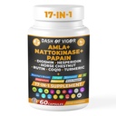 Cuerda de Vigor Amla Extracto, Nattokinase, Papain, Diosmin, Hesperidin, Carnicerías Broom, Cabaña de Caballo, CoQ10, Turmérica, Vitamina C y Rutina - 60 cápsulas