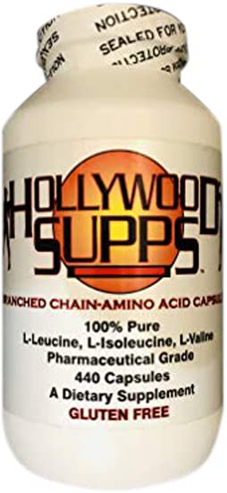 Hollywood Supps BCAA Capsules 100% puro 3200mg Made in The USA