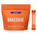 Nakedade Grape – Performance Enhancing Sports Drink Powder - Electrolyte Powder – Sin GMOs o Sweeteners artificiales, sin gluten, sin soya, sin lácteos – 16 Sticks