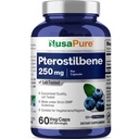 NusaPure Pterostilbene 250mg por Veggie Caps, 60 Conde (No-GMO, Vegan)