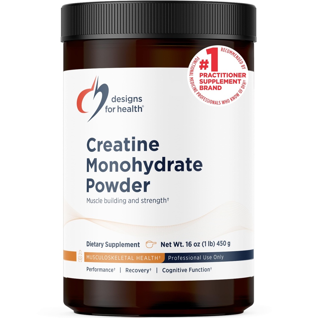 Diseños para Polvo de Monohidrato de Salud - Polvo de Creatina Micronizada Desarrollada para Mujeres &amp; Hombres para apoyar la fuerza muscular, Ejercicio + Salud cerebral, Monohidrato de Creatina Pura 5g (90 Servings)