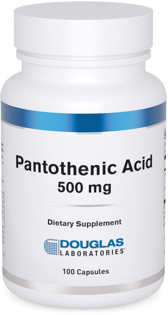 Douglas Laboratories Pantothenic Acid 500 mg | Vitamin B5 to Support Cellular Energy Production and Metabolism* | 100 Capsules