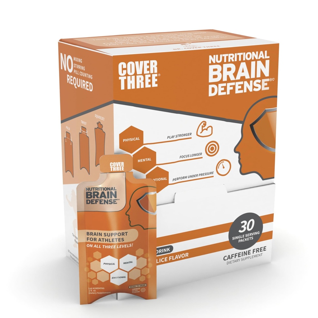 Cubierta Tres Defensa Cerebro Omega 3 Fish Oil, Suplemento Nutricional Cerebro con Curcumin, Uridine, Orange Slice Liquid Omega 3 DHA EPA Fórmula, Suplemento Nootrópico para Atletas