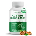 Citrus Bergamot 9-in-1 Fórmula - con ajo sin olor de canela, hoja de oliva, Artichoke - Hecho y probado en los EE.UU.