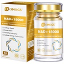 OMOGS NAD+ 300 mg + Trans-Resveratrol 200 mg, Suplemento NAD puro, Max Absorption, Suplemento de bosificación para la reparación de ADN, envejecimiento saludable, energía celular y longevidad, 60 cápsulas