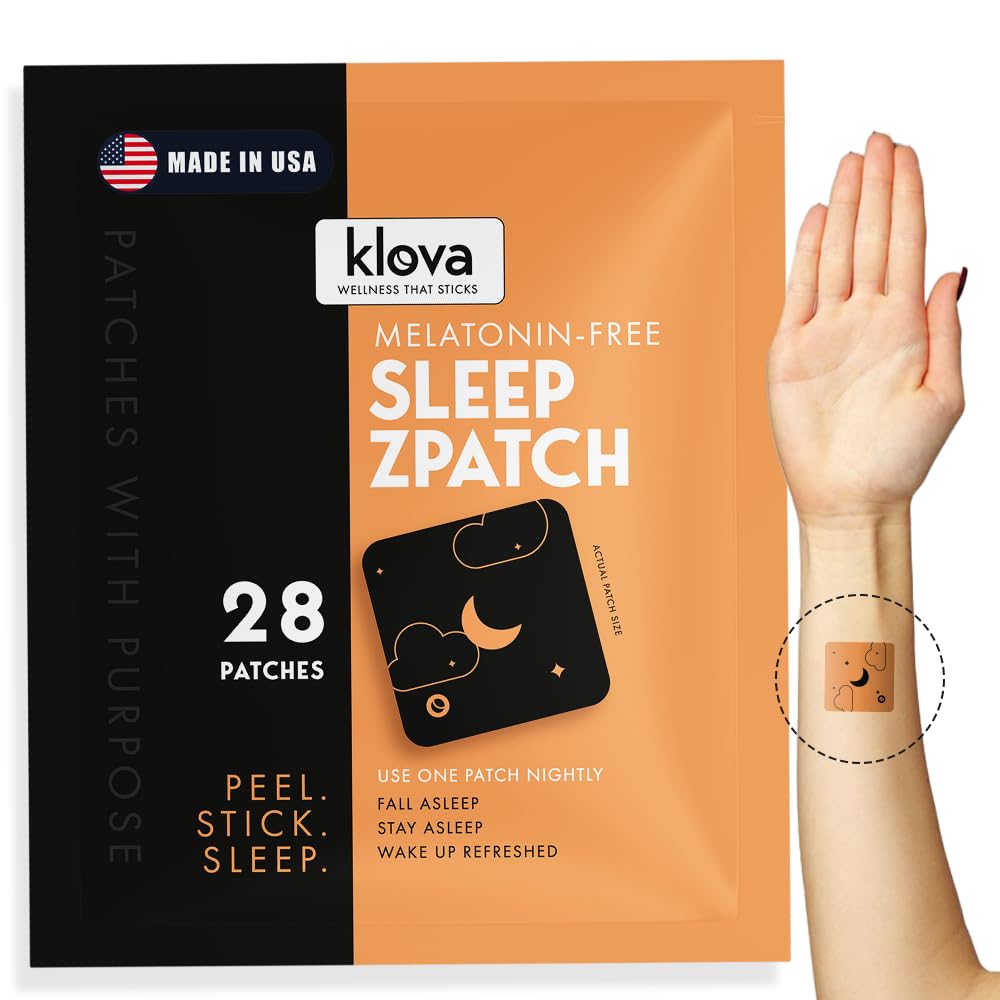 Patches para dormir gratis de klova Melatonin para adultos ← Ayuda para dormir natural con Ashwagandha, Valerian, GABA &amp; L-Theanine ¦ Fall Asleep Faster, Stay Asleep Longer & Wake Refreshed ← 28 Patches