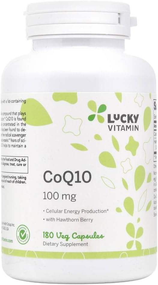 Lucky Vitamina - CoQ-10 con Hawthorn Berry 100 mg. - 180 Veg Capsules