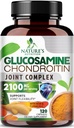 Glucosamine Chondroitin MSM 2100mg Complejo - Suplemento de Apoyo Conjunto para la Movilidad Conjunta " Confort Para Hombres y Mujeres con Turmeric " Boswellia, Triple Strength Glucosamine Suplementos - 120 cápsulas