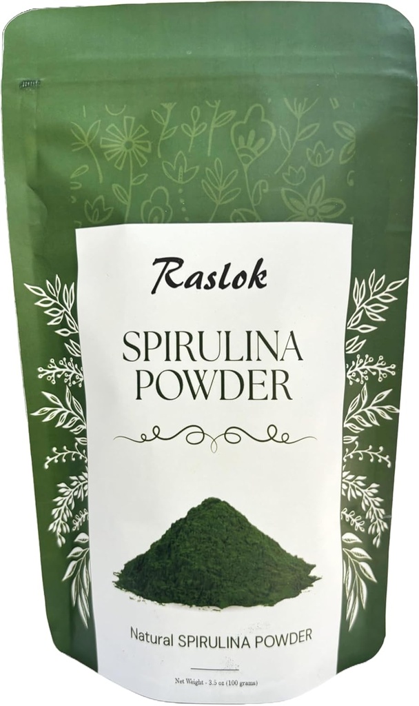 Pure Spirulina Powder Silencioso Apoyo y Antioxidantes Silencio No Filler " Non-GMO, Rich in Vegan Protein (3.52 Oz)