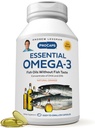ANDREW LESSMAN Essential Omega-3 Orange - 60 Softgels - Ultra-Pure, Alta Potencia Omega-3 Aceites. High DHA, No Stomach Upset, No Contaminants, No Mercury. Pequeño fácil de absorber Softgels